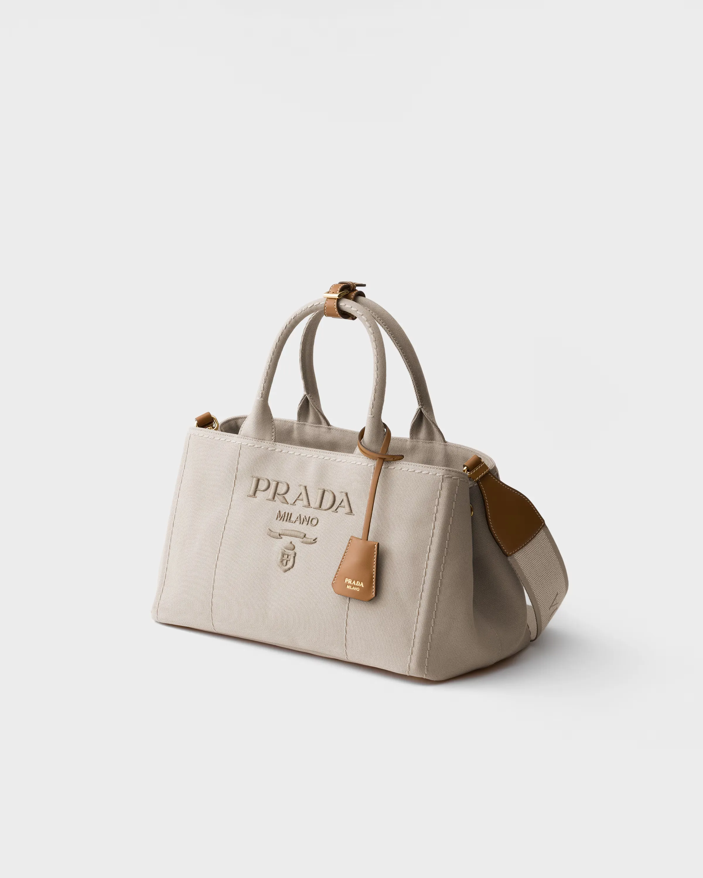 프라다 Prada Jardinière 라지 코튼 캔버스 핸드백 1BG554_RCYA_F0018_V_8OK