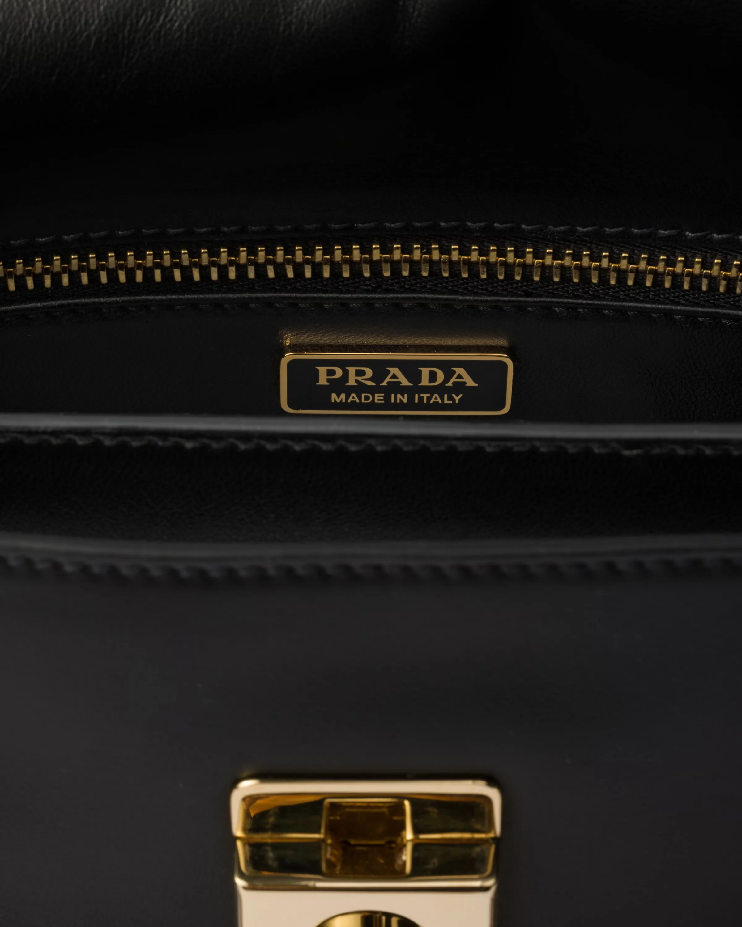 프라다 Prada Soft Sound 스몰 레더 숄더백 & 참 장식 1BD379_2C6A_F0002_V_OO6