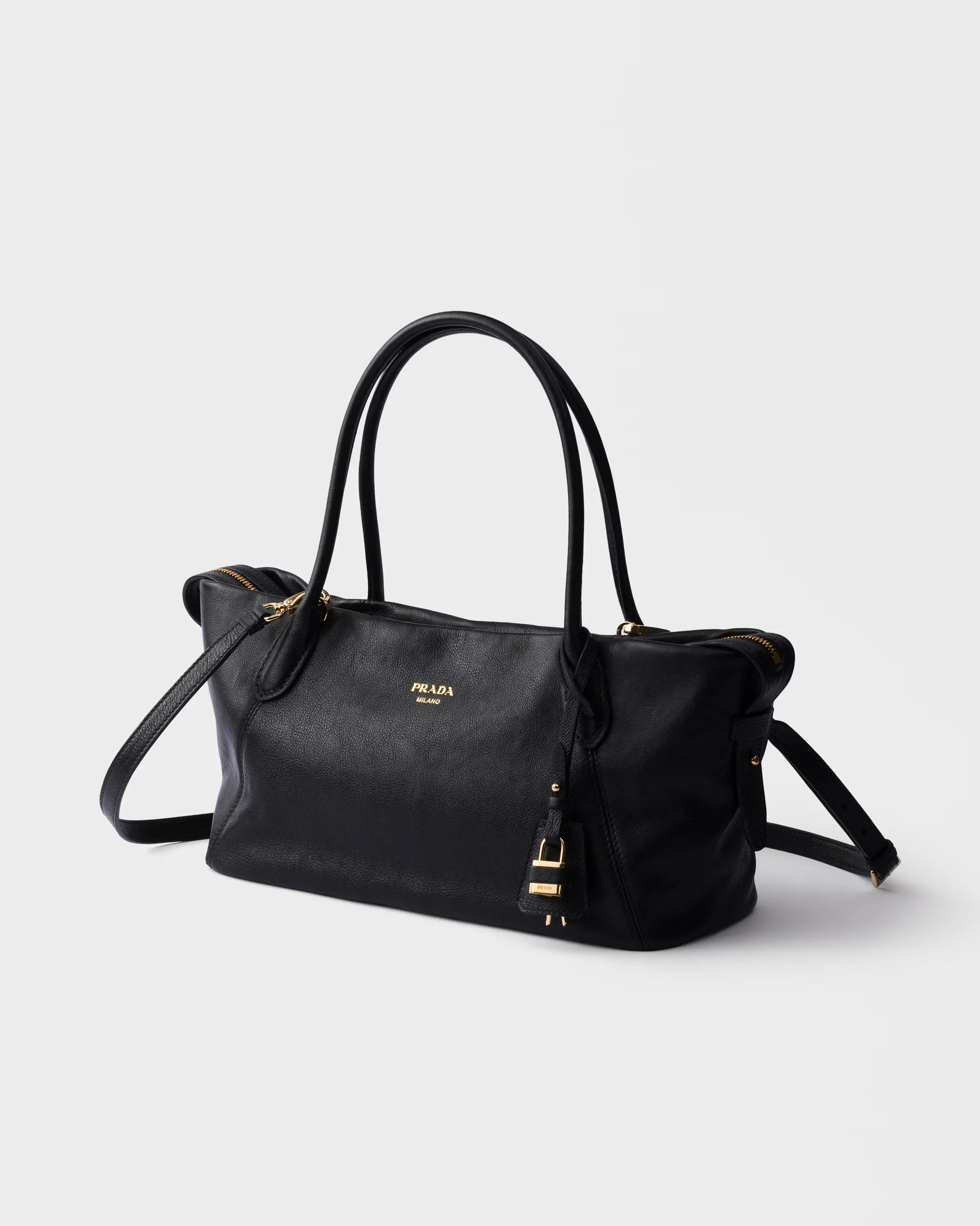 프라다 Prada Ouvert 라지 레더 토트백 1BG661_2HF2_F0036_V_OOO