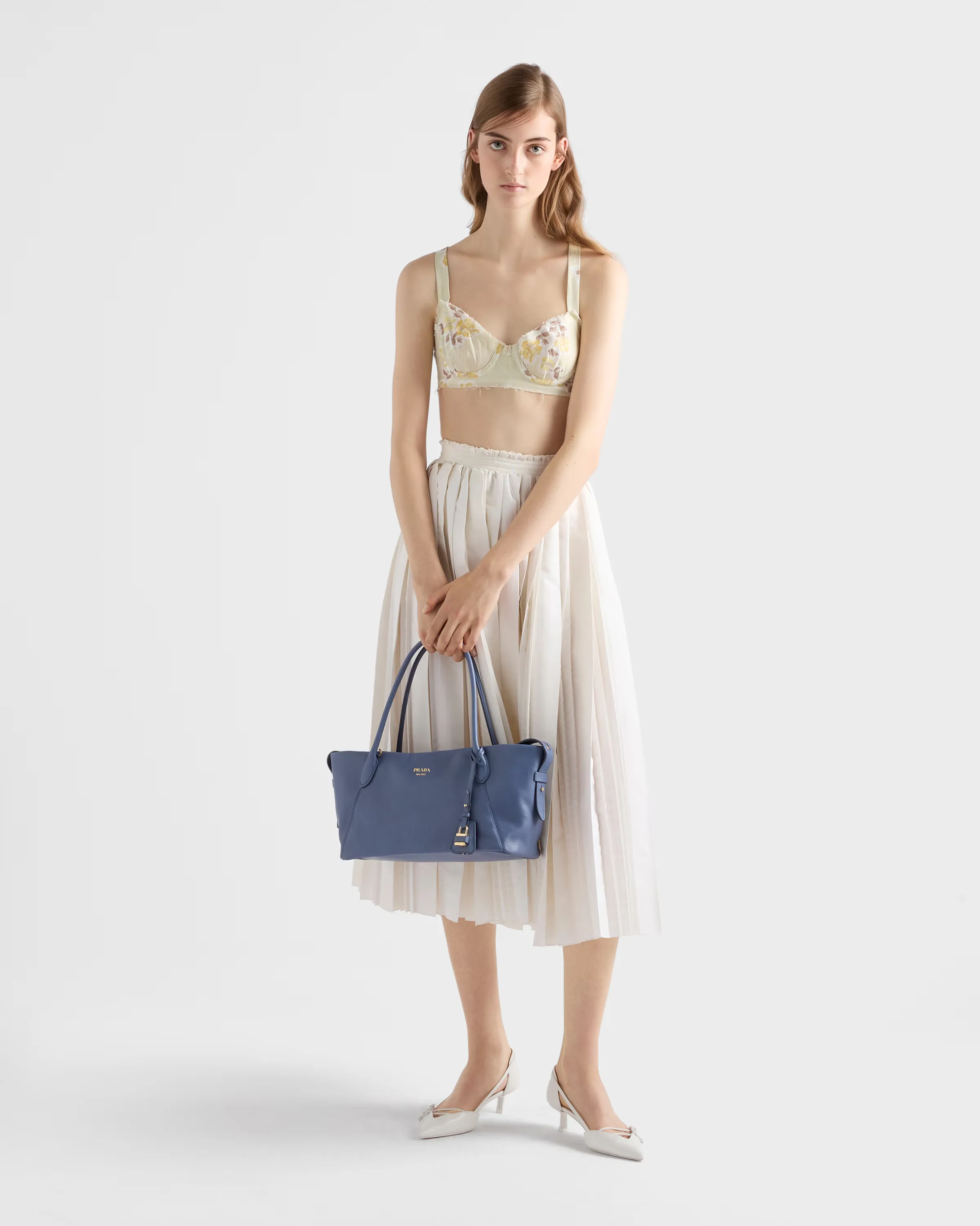 프라다 Prada Ouvert 라지 레더 토트백 1BG661_2HF2_F0036_V_OOO