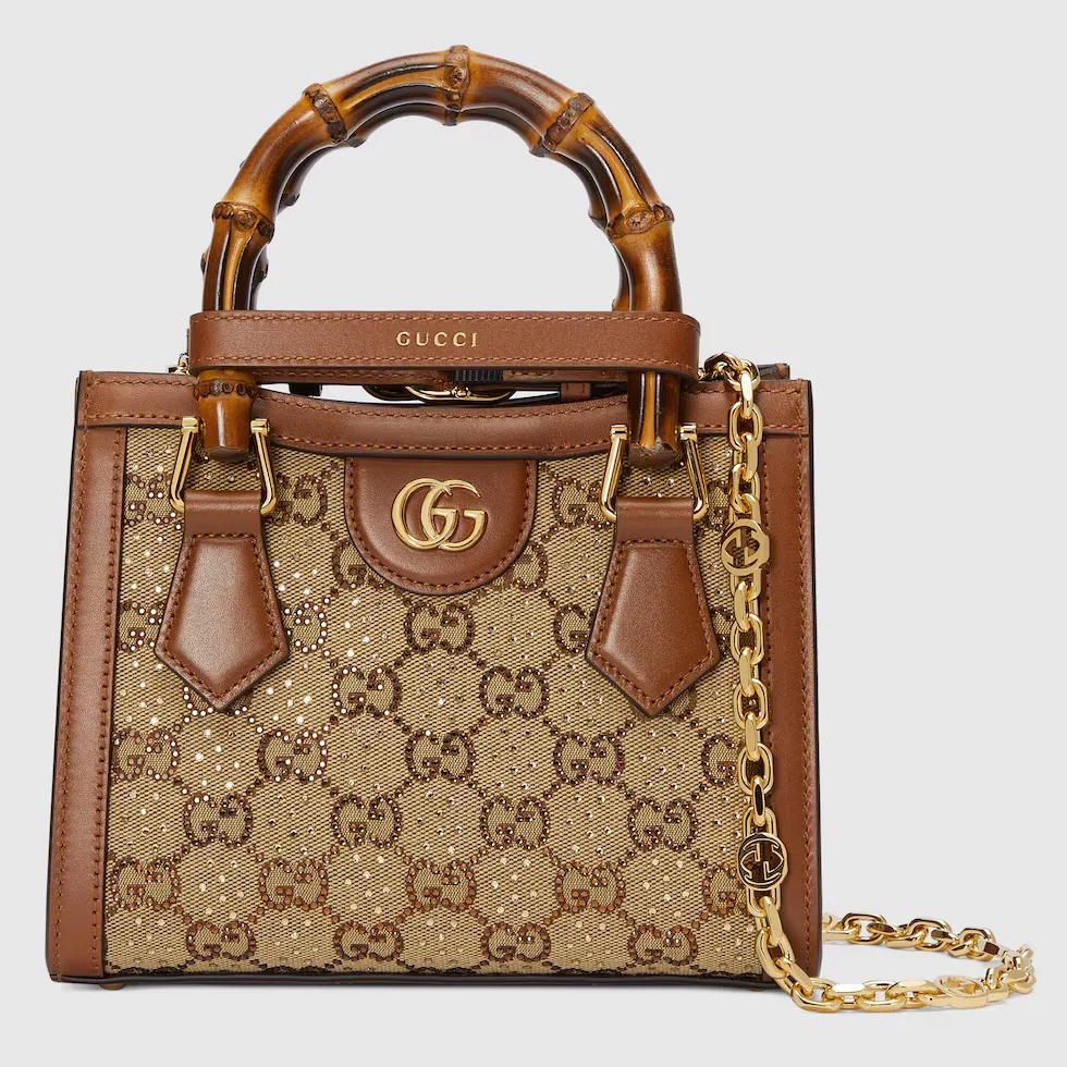 구찌 Gucci Diana 크리스탈 스몰 토트백 70744921HRG2687