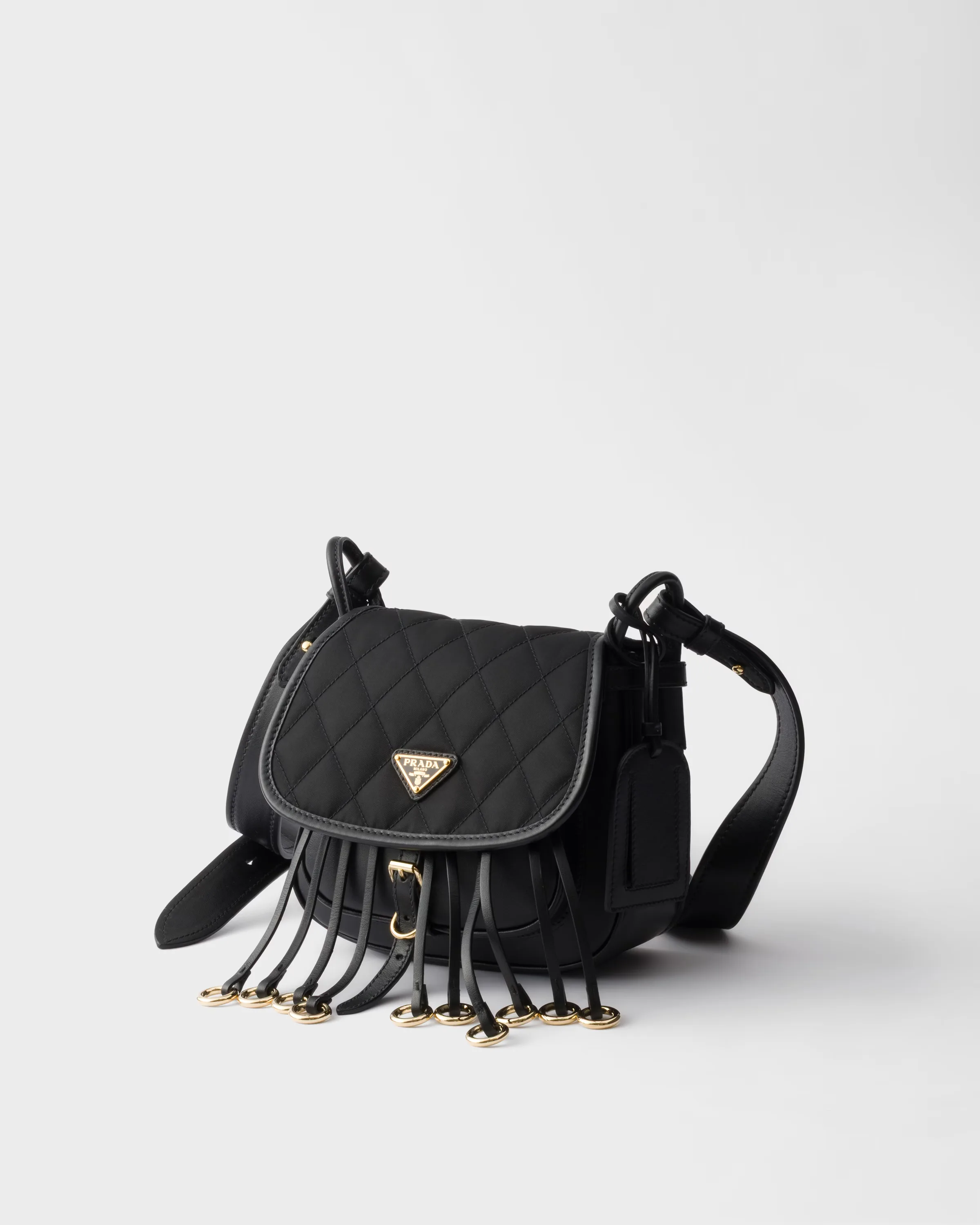프라다 Prada Corsaire Re-Nylon & 레더 미니 숄더백 1BD412_2ZU8_F0002_V_OOU