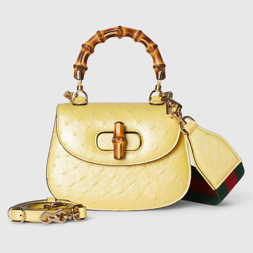 구찌 Gucci Bamboo 1947 오스트리치 미니백 686864EAA2F7441