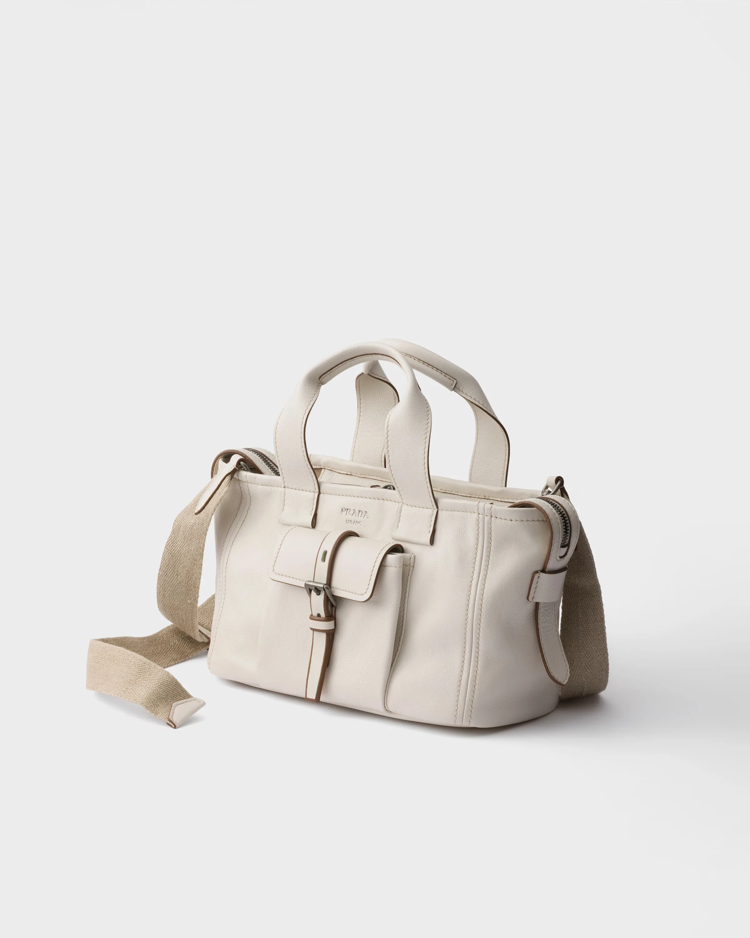 프라다 Prada Route 미디엄 레더 토트백 1BG660_2G6R_F0K74_V_OOO