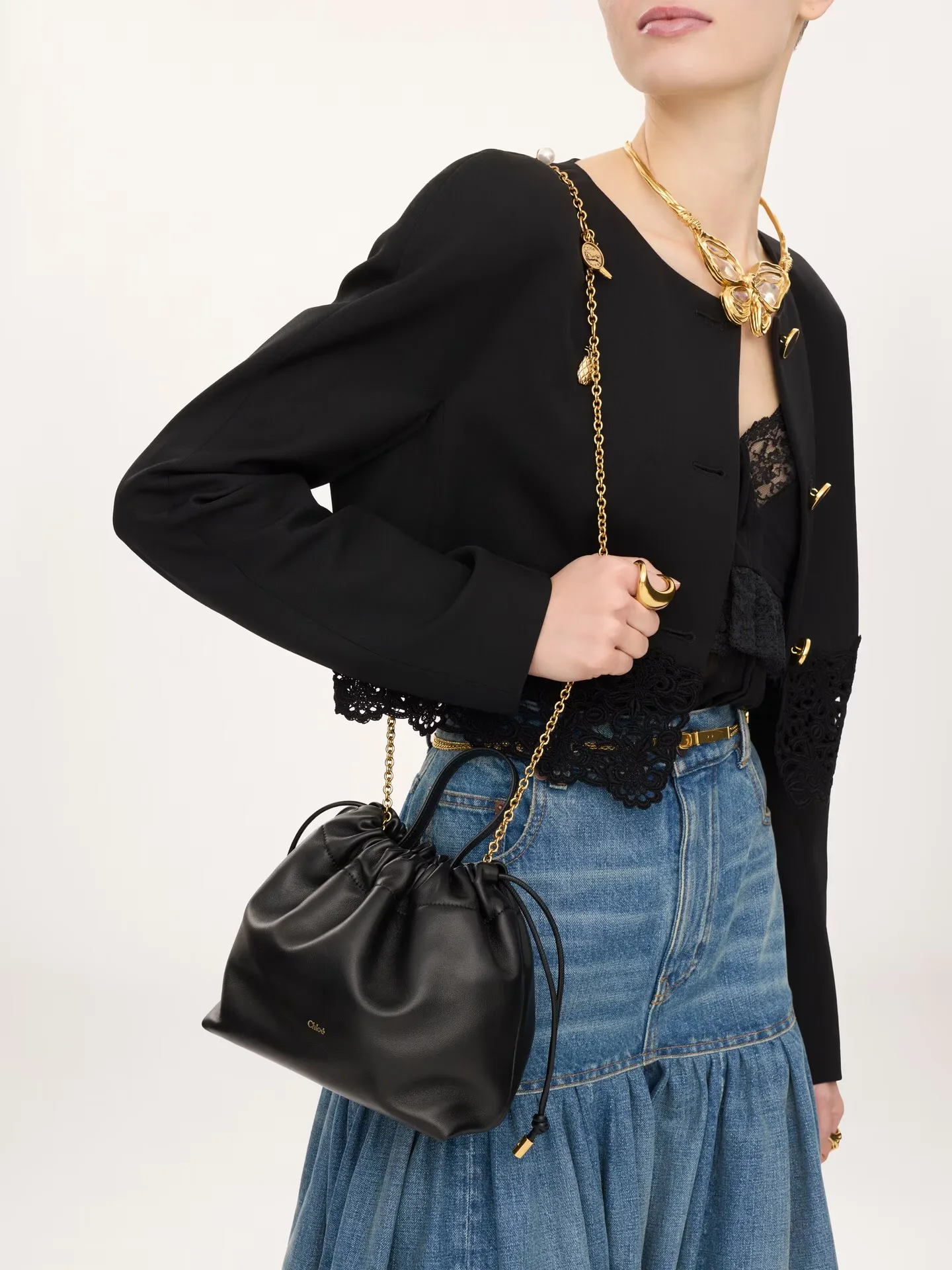 끌로에 스몰 끌로에 아이콘스 숄더백 체인 소프트 레더 CH26UP789R12001