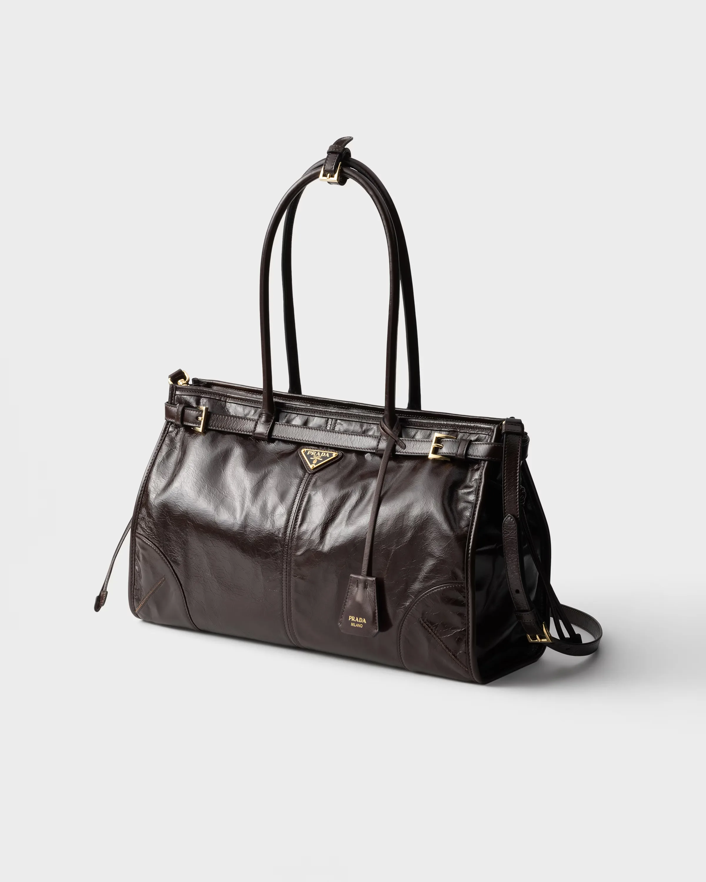 프라다 Prada Bonnie 라지 레더 핸드백 1BA433_2CYR_F01D6_V_MOM