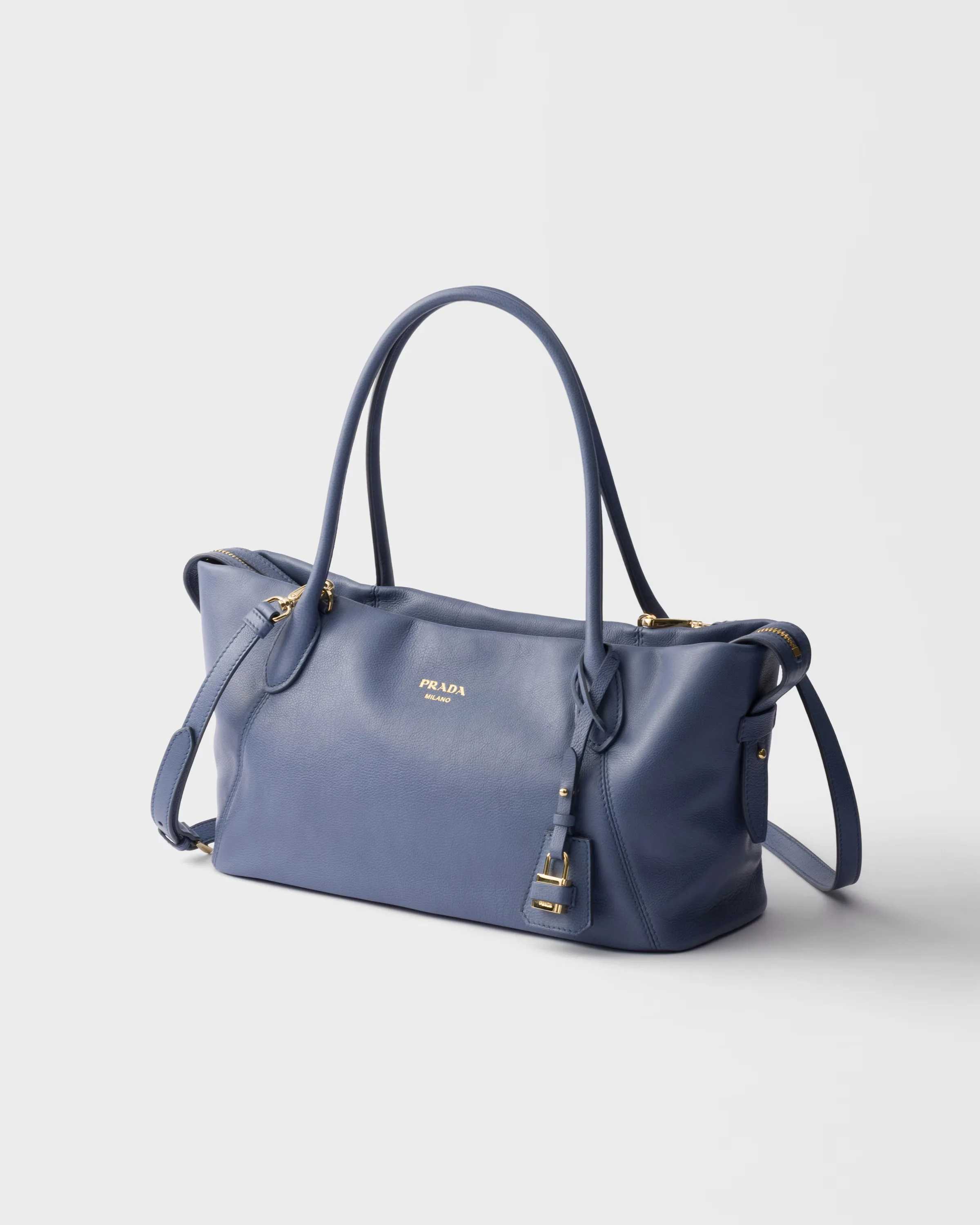 프라다 Prada Ouvert 라지 레더 토트백 1BG661_2HF2_F0036_V_OOO
