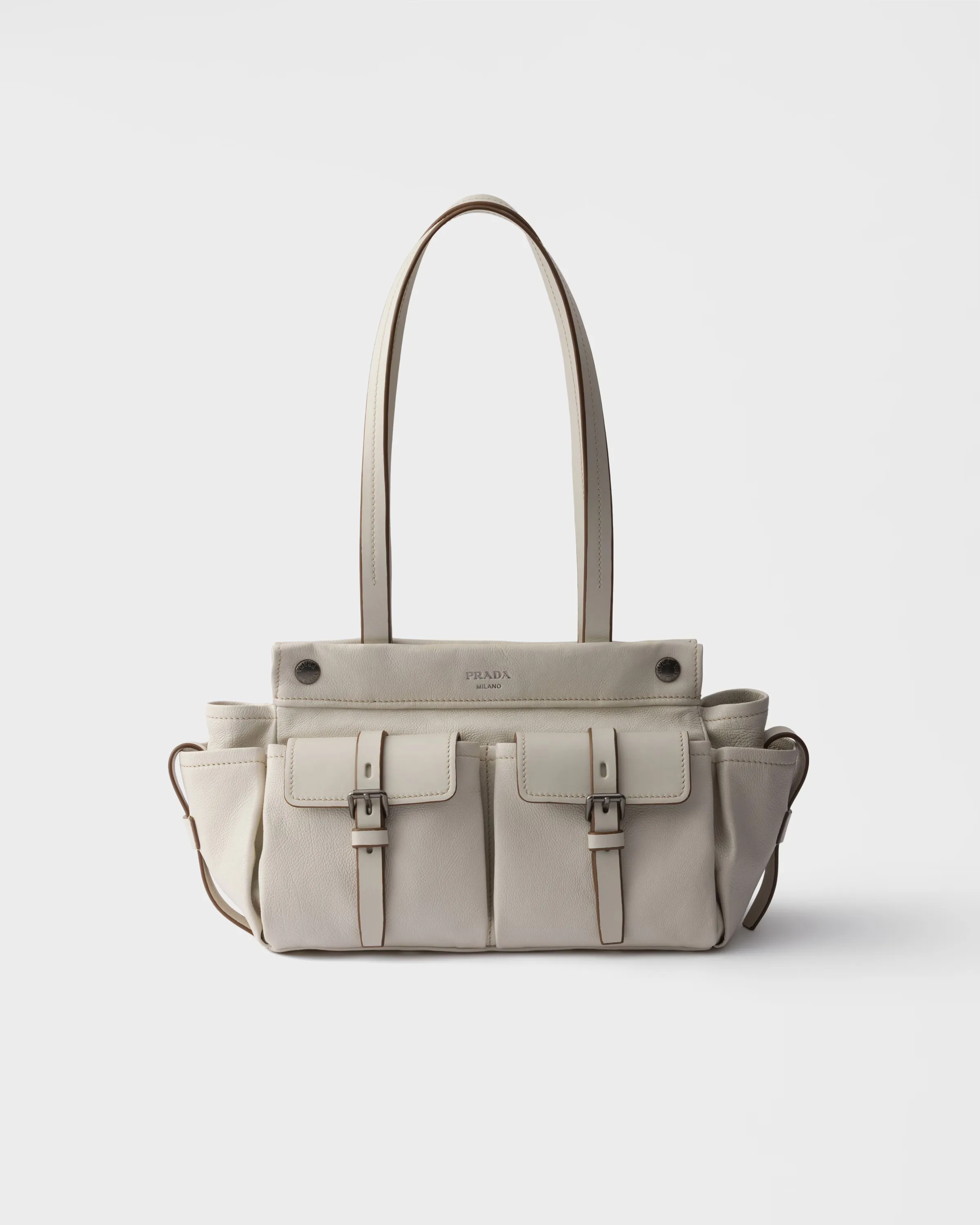 프라다 Prada Route 미디엄 레더 토트백 1BG645_2G6R_F0K74_V_OOO
