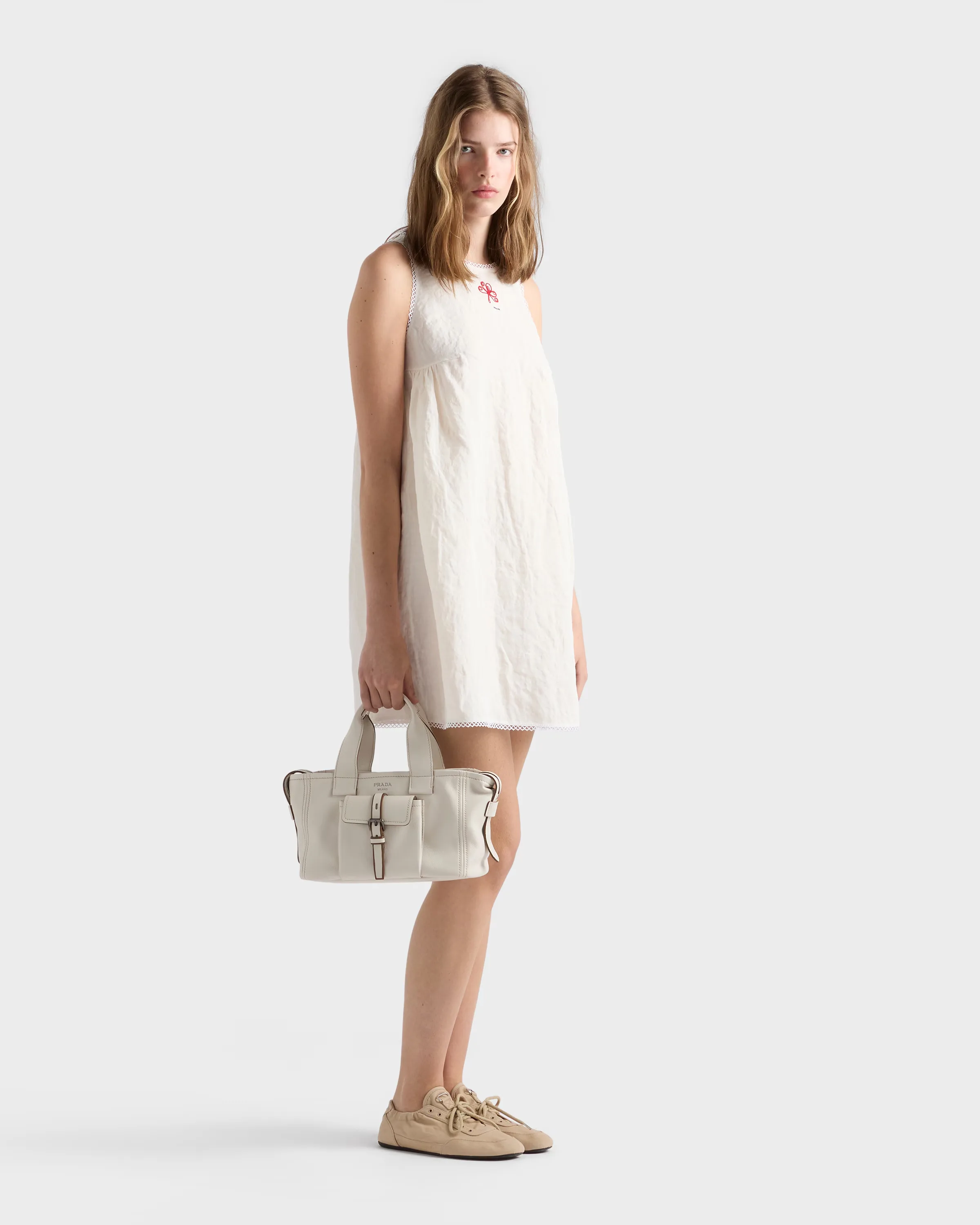 프라다 Prada Route 미디엄 레더 토트백 1BG660_2G6R_F0K74_V_OOO