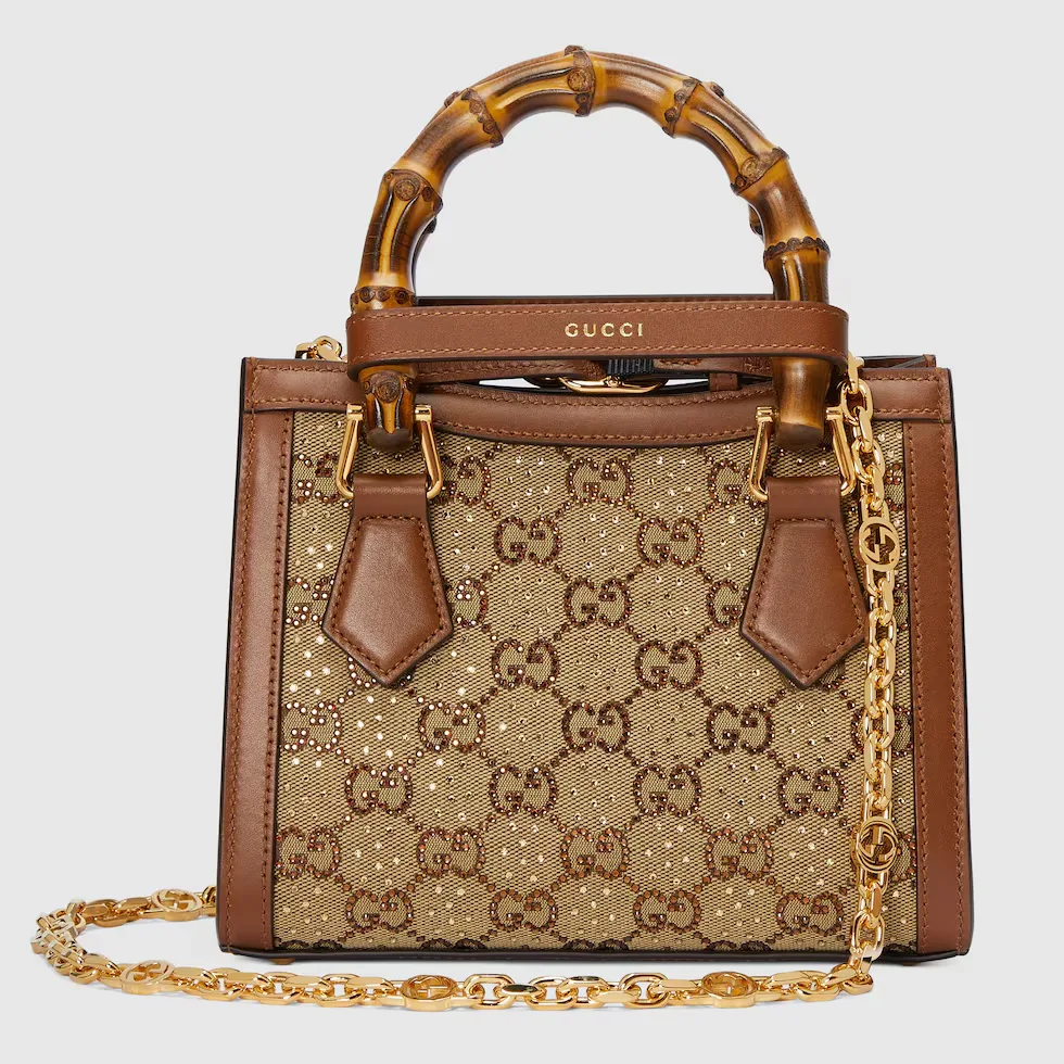 구찌 Gucci Diana 크리스탈 스몰 토트백 70744921HRG2687