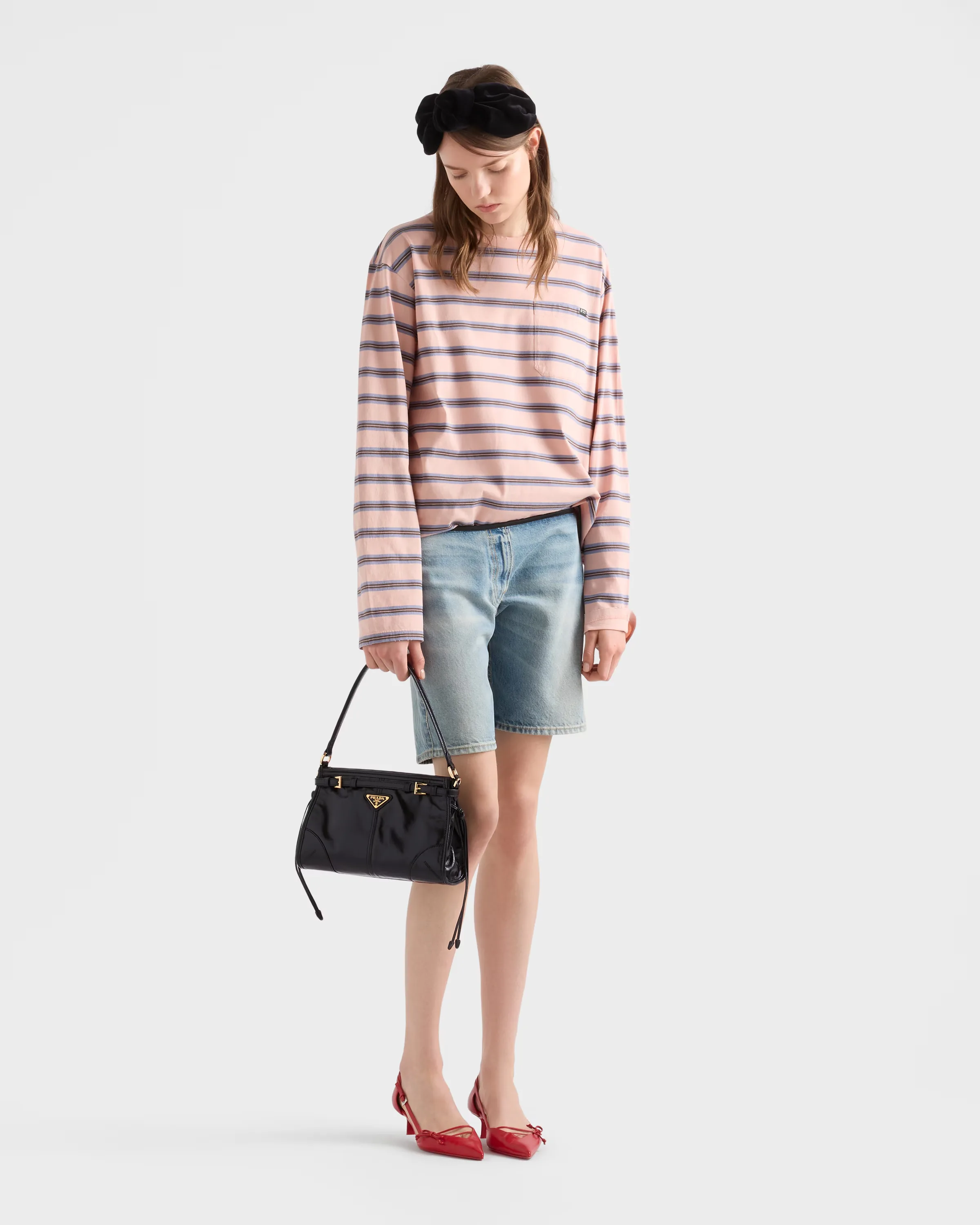 프라다 Prada Bonnie 스몰 레더 핸드백 1BC297_2CYR_F0002_V_OOO
