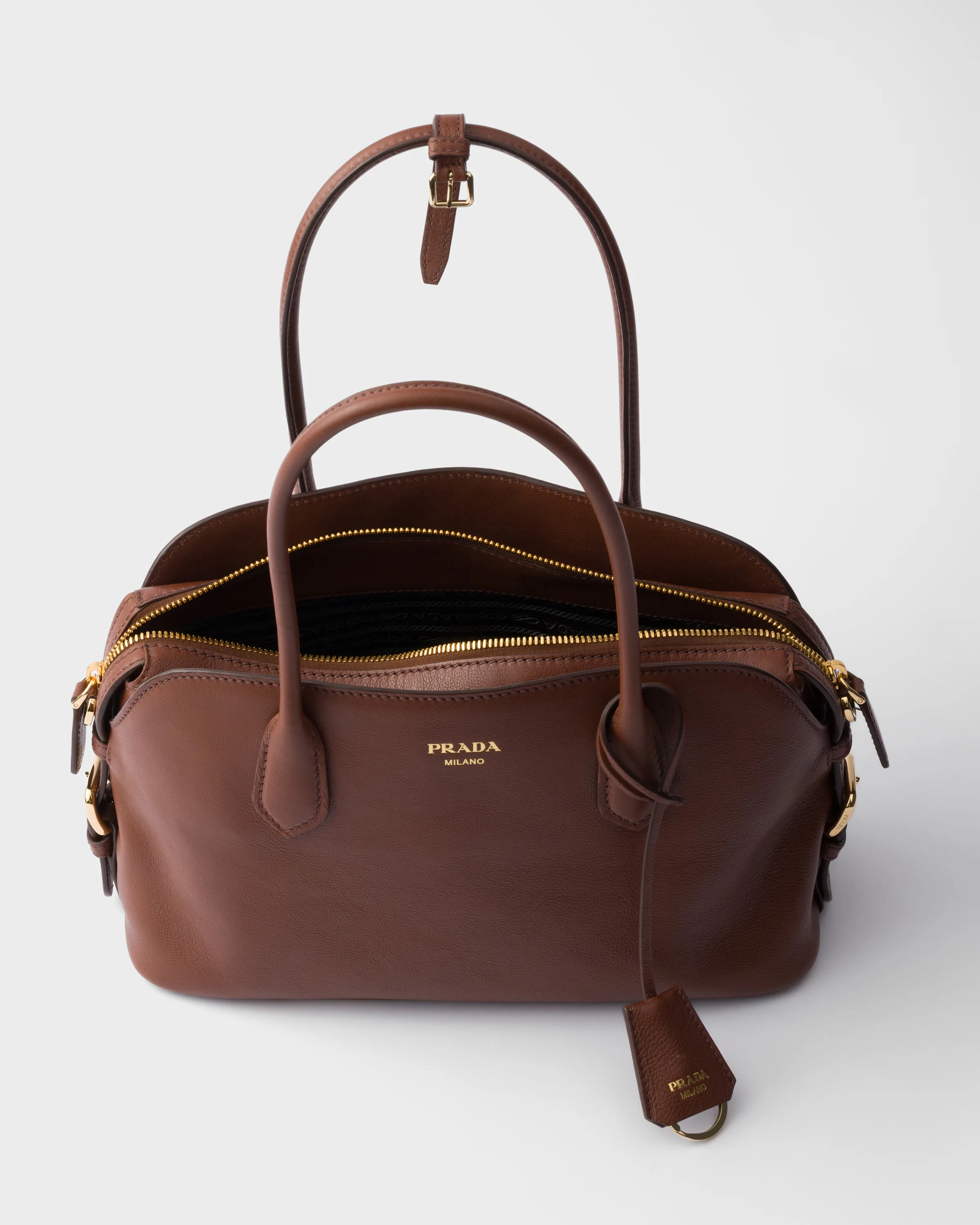 프라다 Prada Signet 미디엄 레더 토트백 1BG609_2HF2_F0002_V_DOO