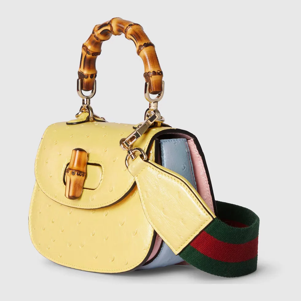구찌 Gucci Bamboo 1947 오스트리치 미니백 686864EAA2F7441