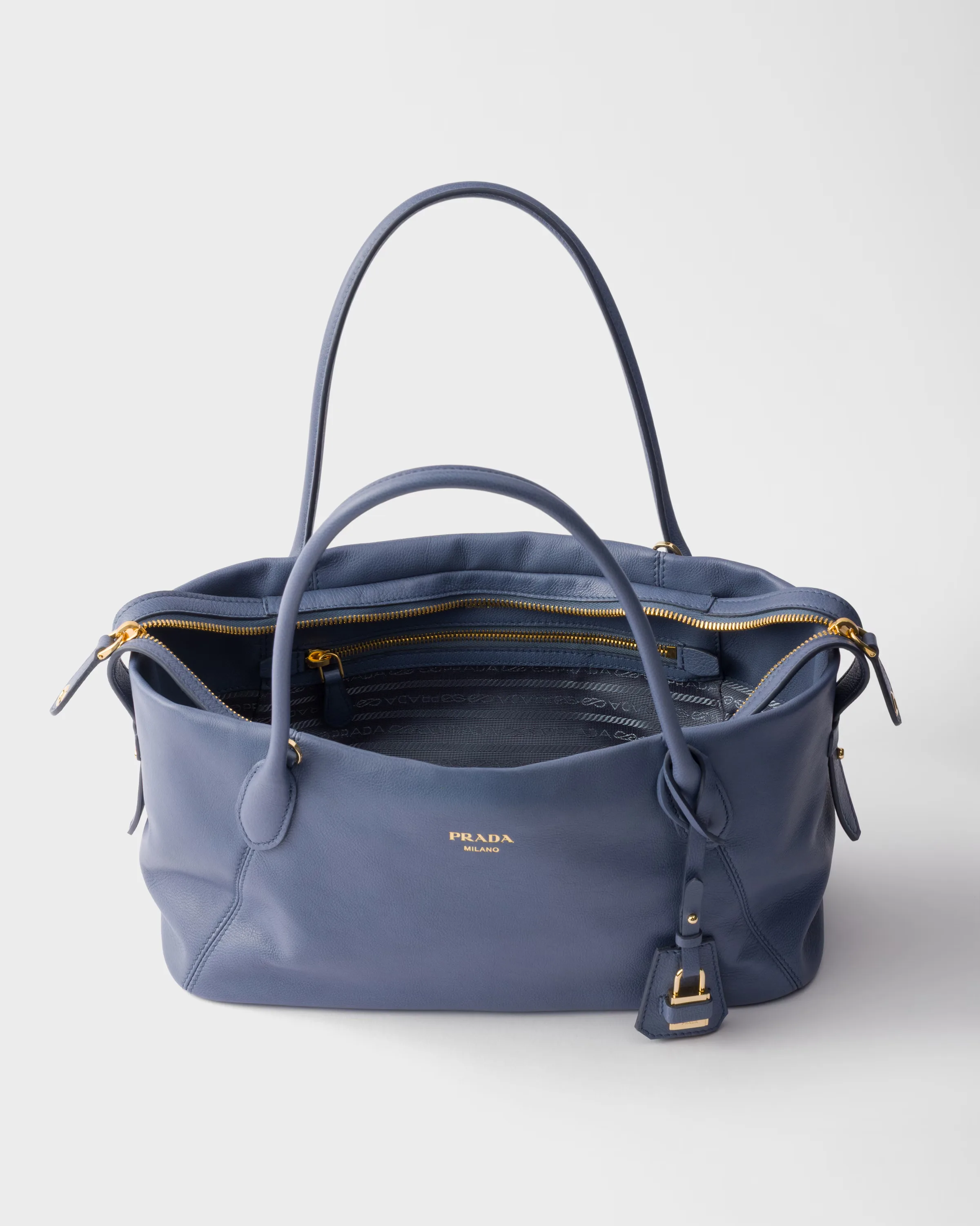 프라다 Prada Ouvert 라지 레더 토트백 1BG661_2HF2_F0036_V_OOO