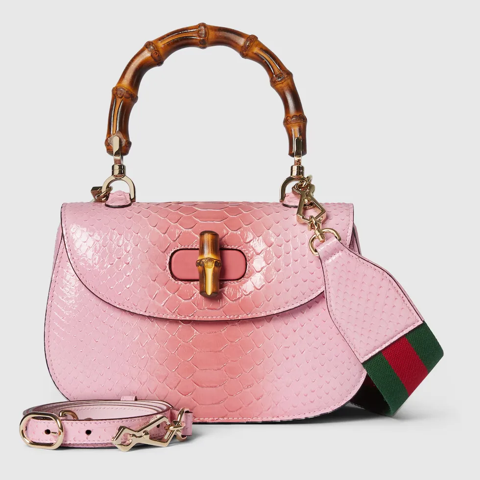 구찌 Gucci Bamboo 1947 파이톤 스몰 백 675797EAA2R8559
