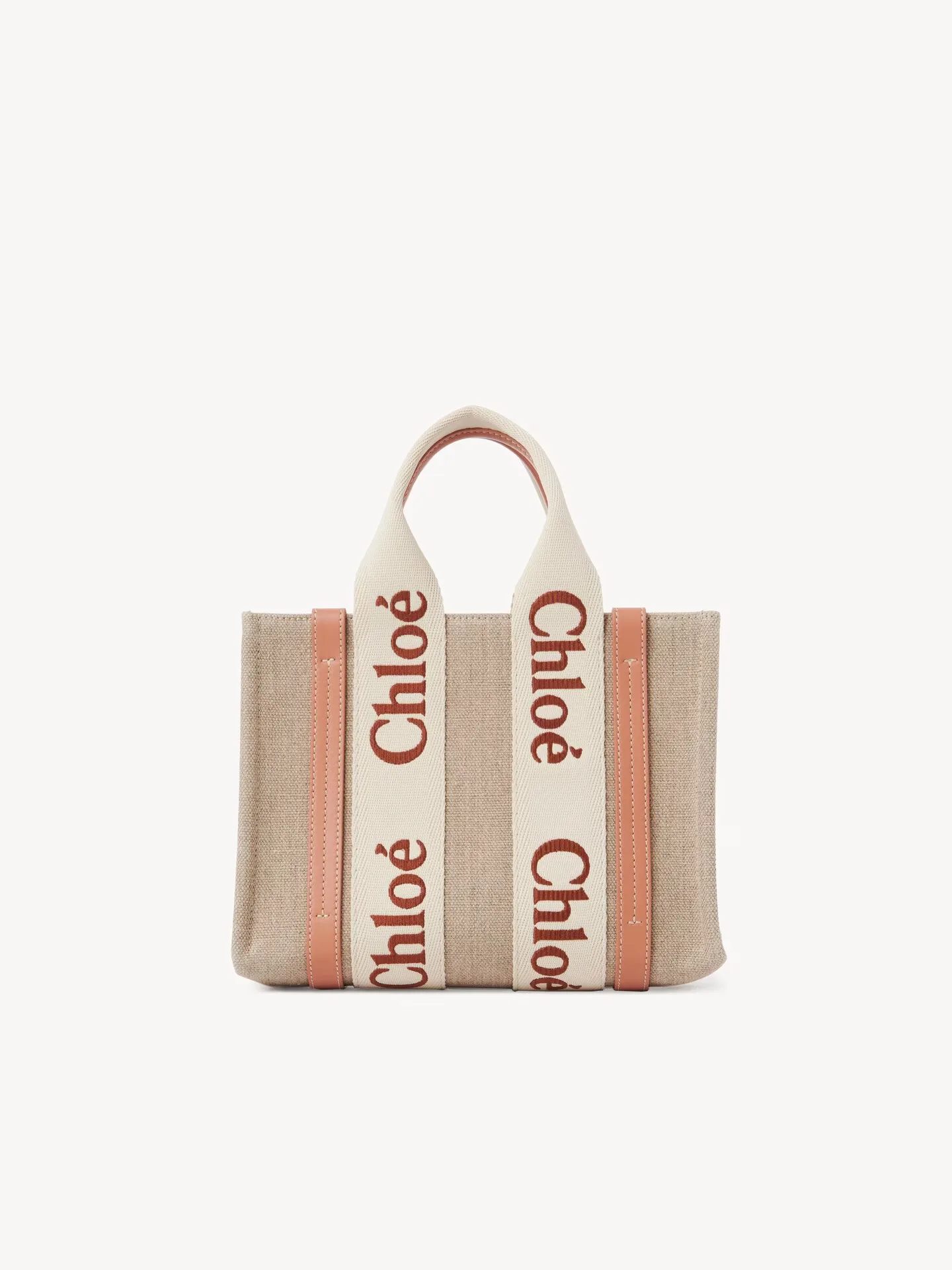 끌로에 스몰 우디 토트백 리넨 CHC23AS397L17847