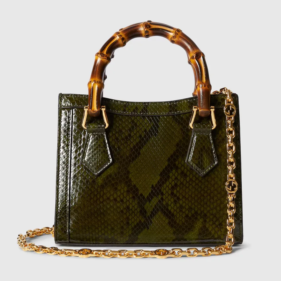 구찌 Gucci Diana 파이톤 스몰 토트백 675800EKN0G3037