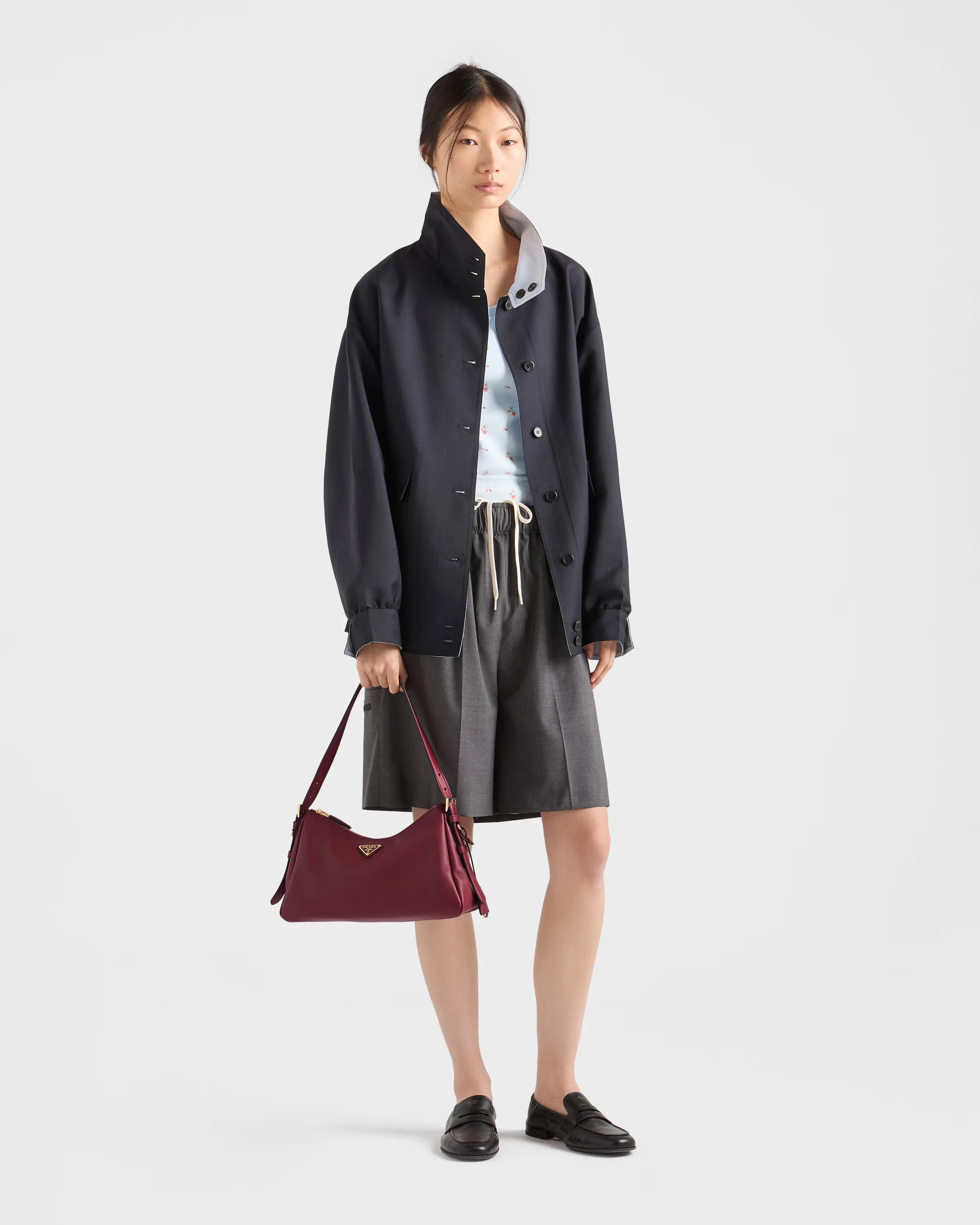 프라다 Prada Aimée 미디엄 레더 숄더백 1BC229_2CYS_F04XV_V_LVM