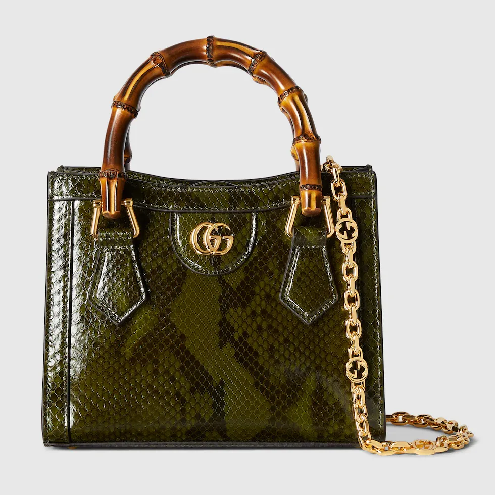 구찌 Gucci Diana 파이톤 스몰 토트백 675800EKN0G3037