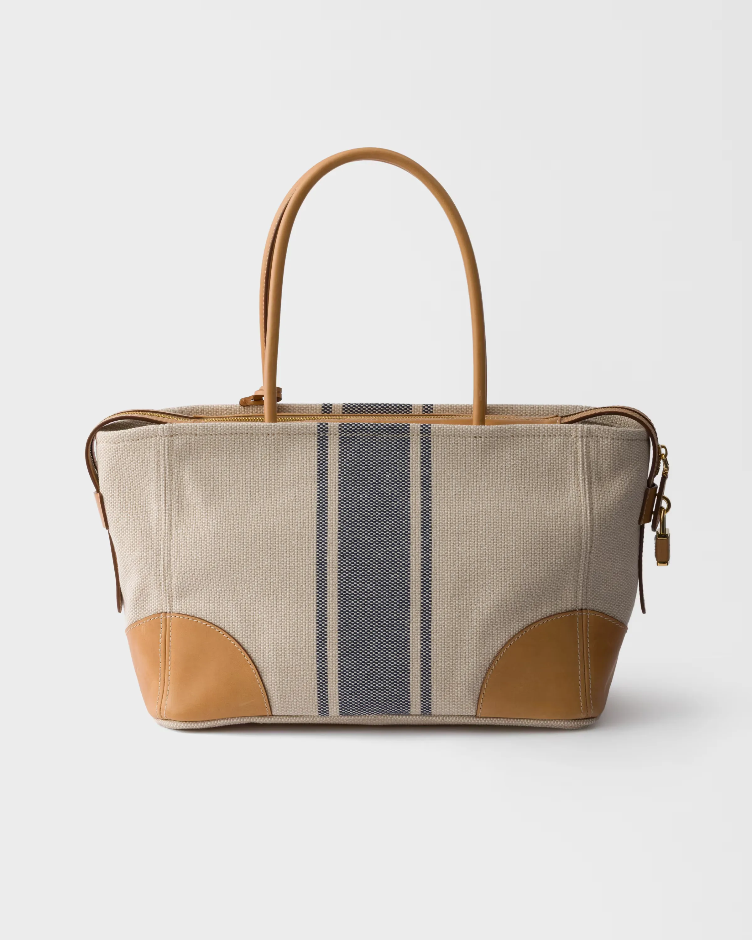 프라다 라지 캔버스 & 레더 토트백 1BG659_2ZPW_F0Z12_V_OOO