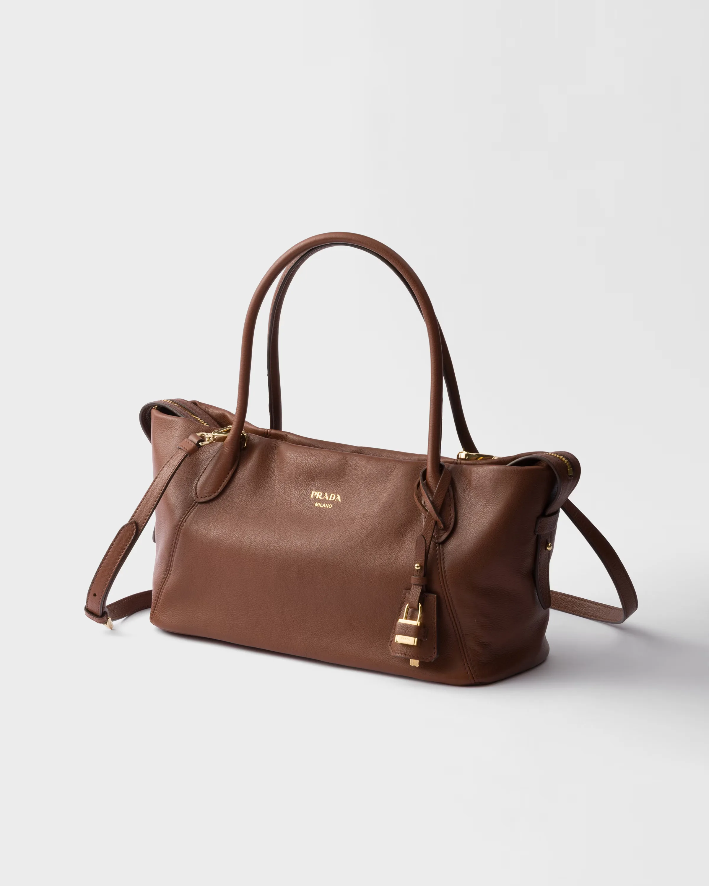 프라다 Prada Ouvert 라지 레더 토트백 1BG661_2HF2_F0036_V_OOO