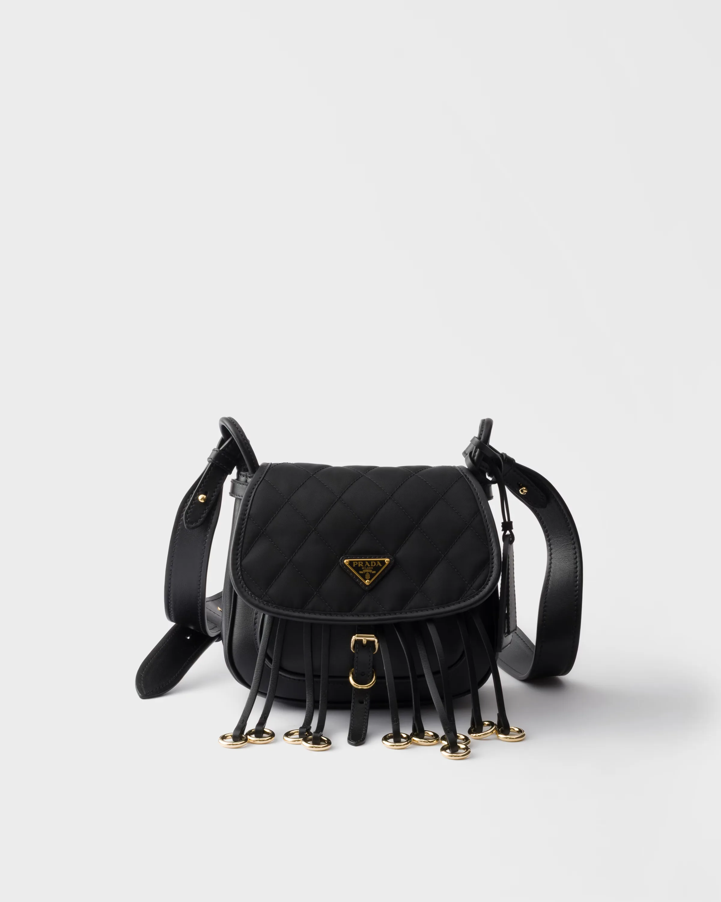 프라다 Prada Corsaire Re-Nylon & 레더 미니 숄더백 1BD412_2ZU8_F0002_V_OOU