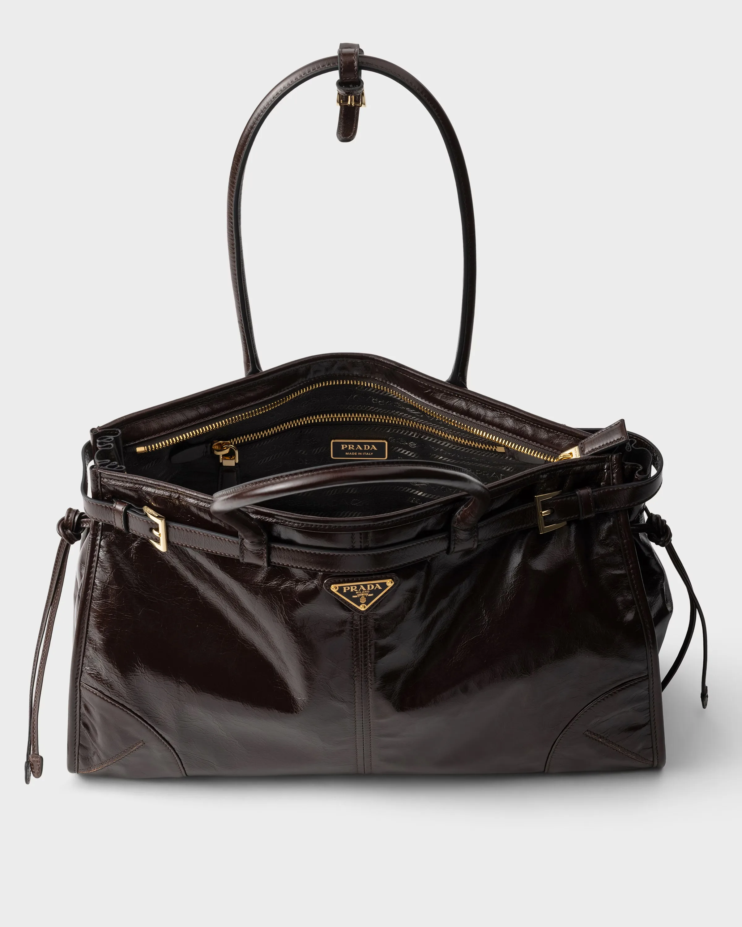 프라다 Prada Bonnie 라지 레더 핸드백 1BA433_2CYR_F01D6_V_MOM