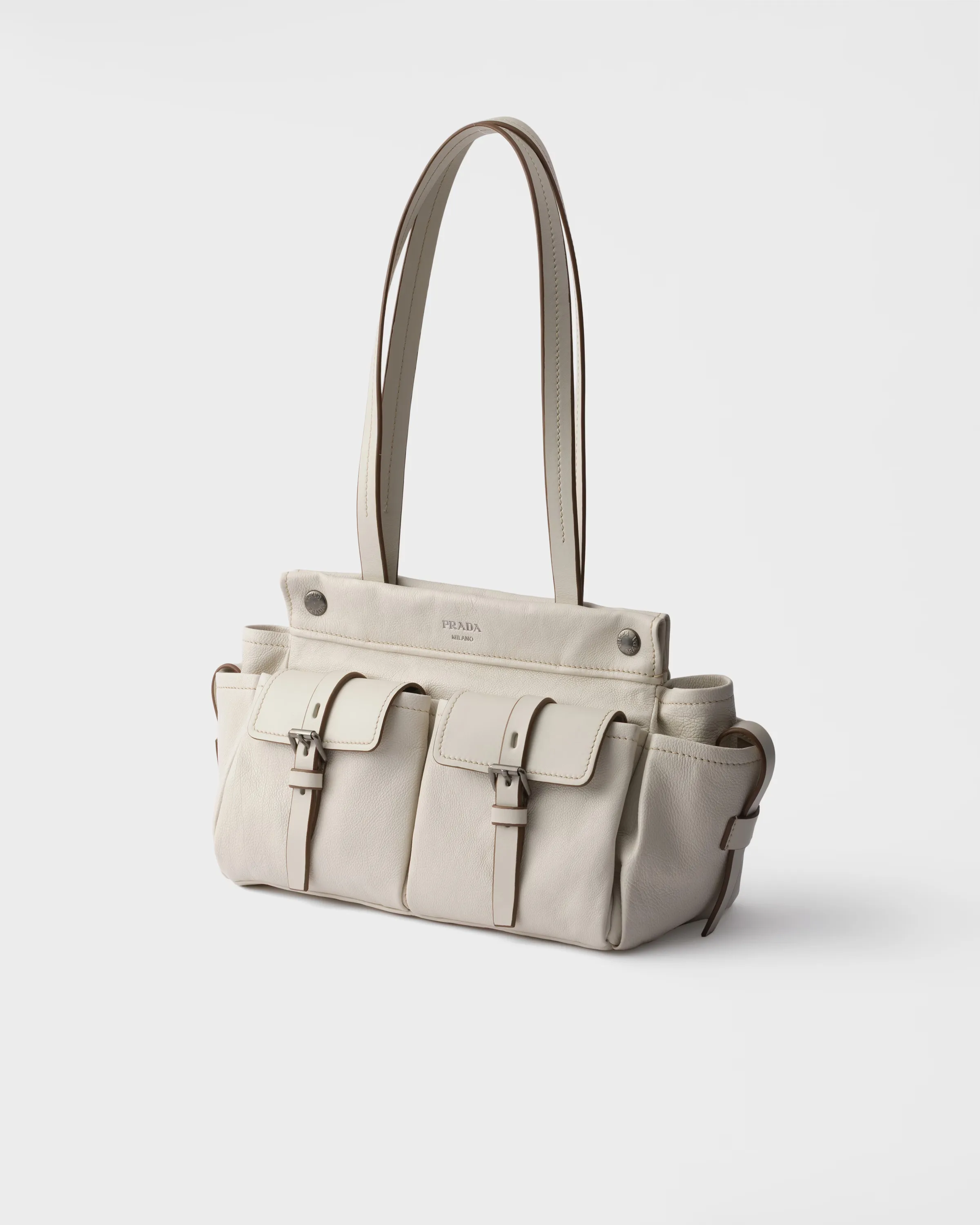프라다 Prada Route 미디엄 레더 토트백 1BG645_2G6R_F0K74_V_OOO