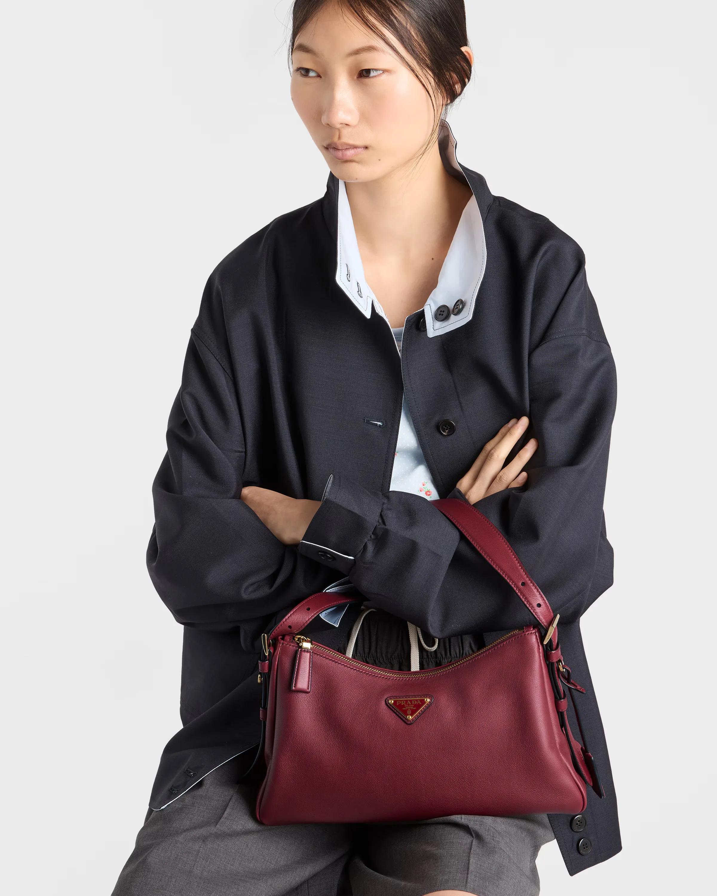 프라다 Prada Aimée 미디엄 레더 숄더백 1BC229_2CYS_F04XV_V_LVM