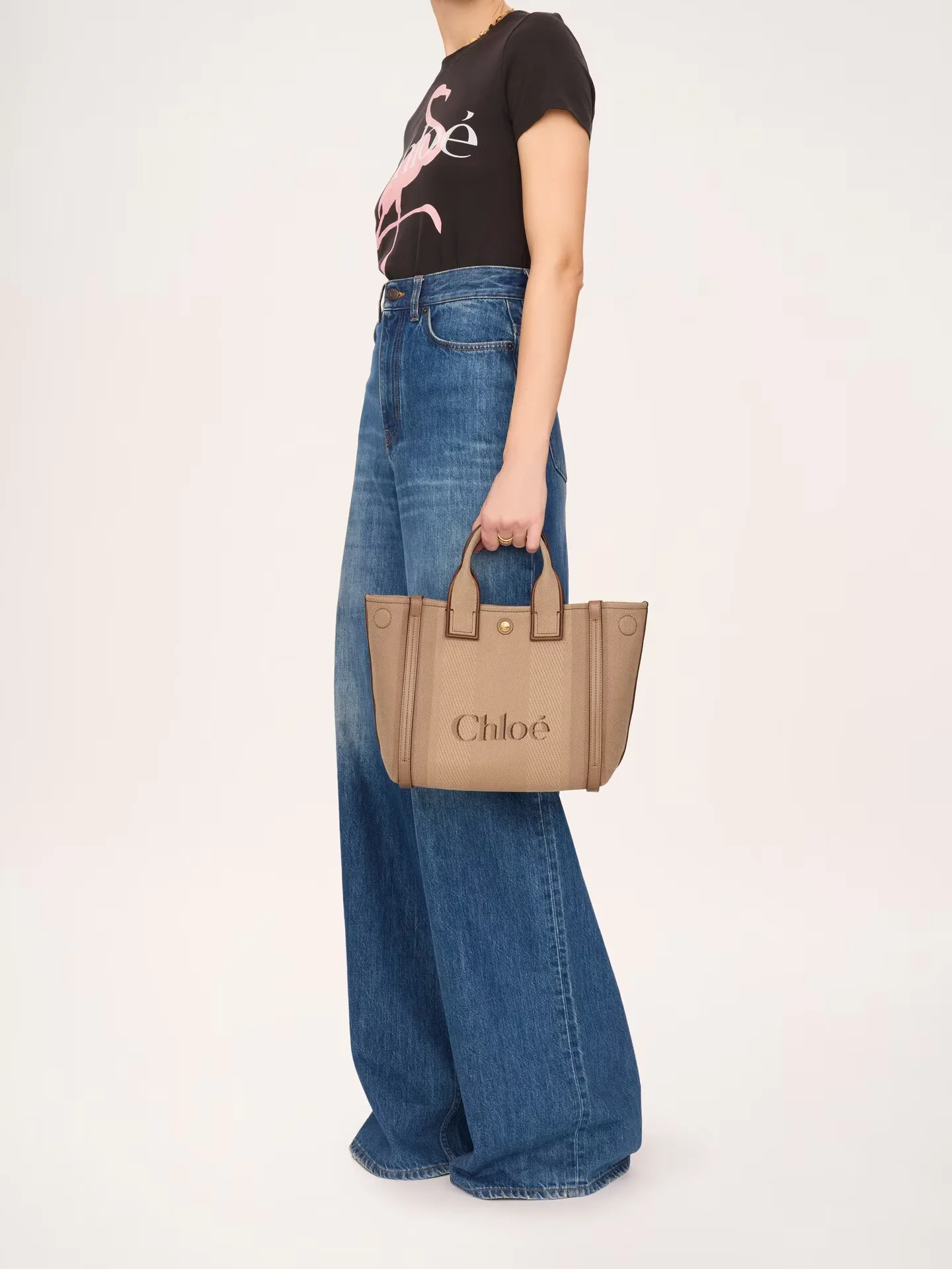 끌로에 스몰 끌로에 캐리 토트백 캔버스 CHC25SS911O6528H