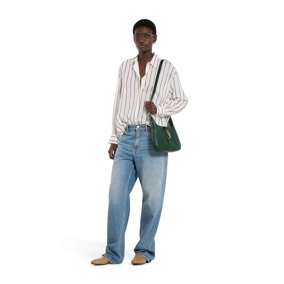 구찌 Gucci Jackie 1961 오스트리치 미디엄 백 820415EY00G3002