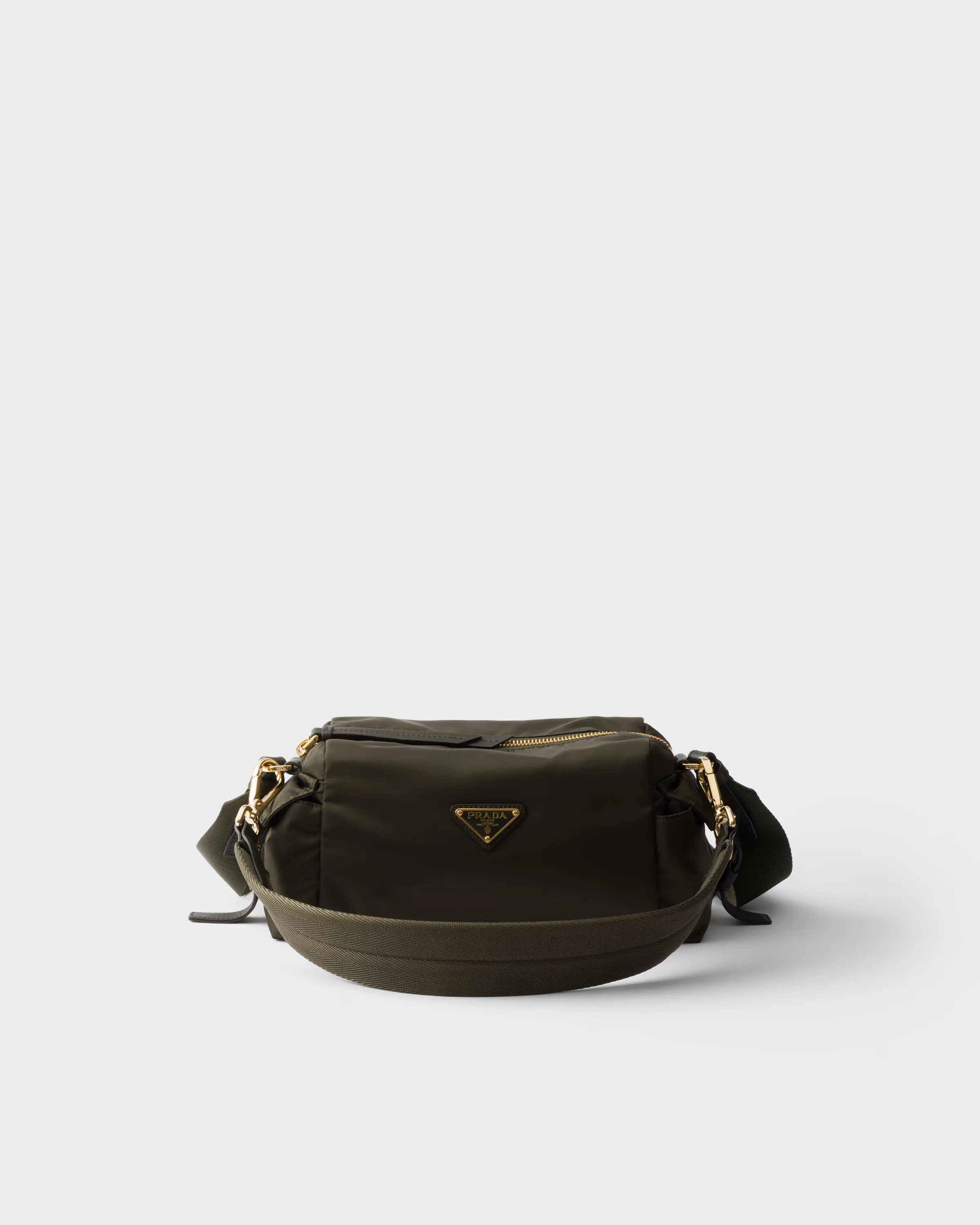 프라다 Prada Explore 스몰 Re-Nylon & 레더 숄더백 1BH232_RDLN_F0002_V_NOO