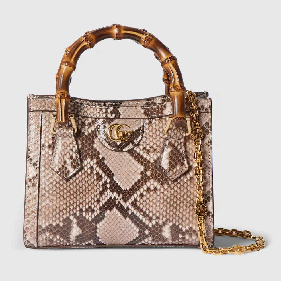 구찌 Gucci Diana 파이톤 스몰 토트백 675800EKN0G5734
