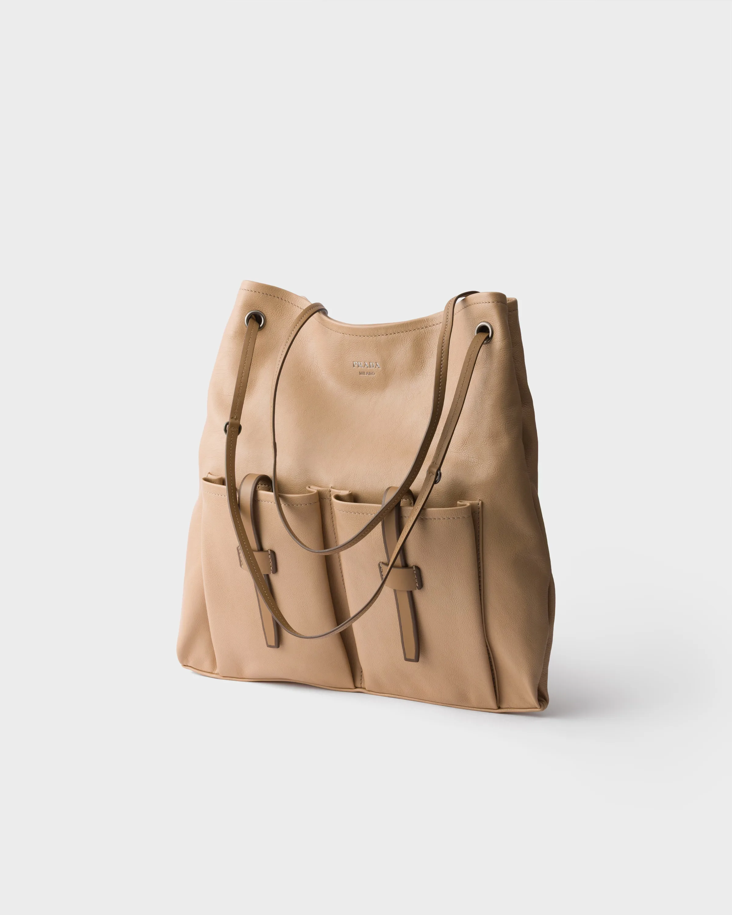 프라다 Prada Route 라지 레더 백 1BC289_2G6F_F0036_V_OOO