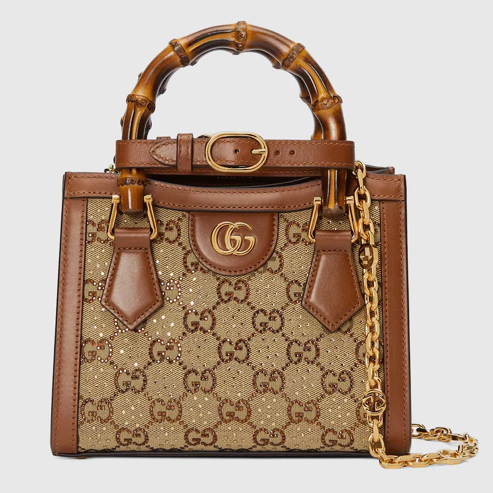 구찌 Gucci Diana 크리스탈 스몰 토트백 70744921HRG2687