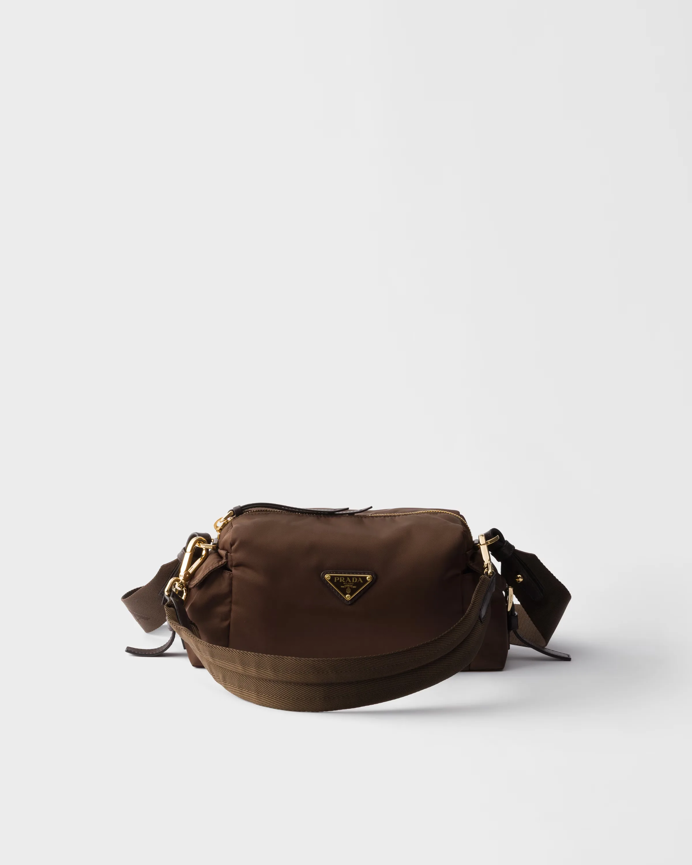 프라다 Prada Explore 스몰 Re-Nylon & 레더 숄더백 1BH232_RDLN_F0002_V_NOO
