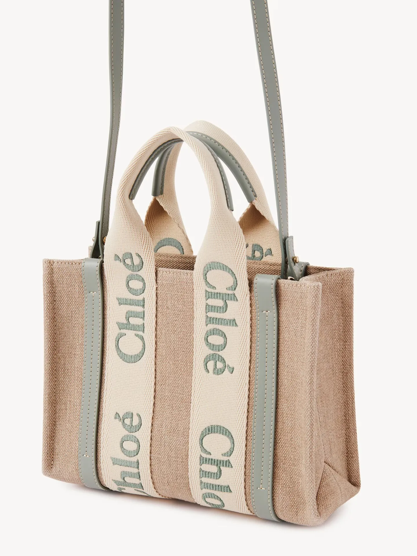 끌로에 스몰 우디 토트백 리넨 CHC23AS397L1738T
