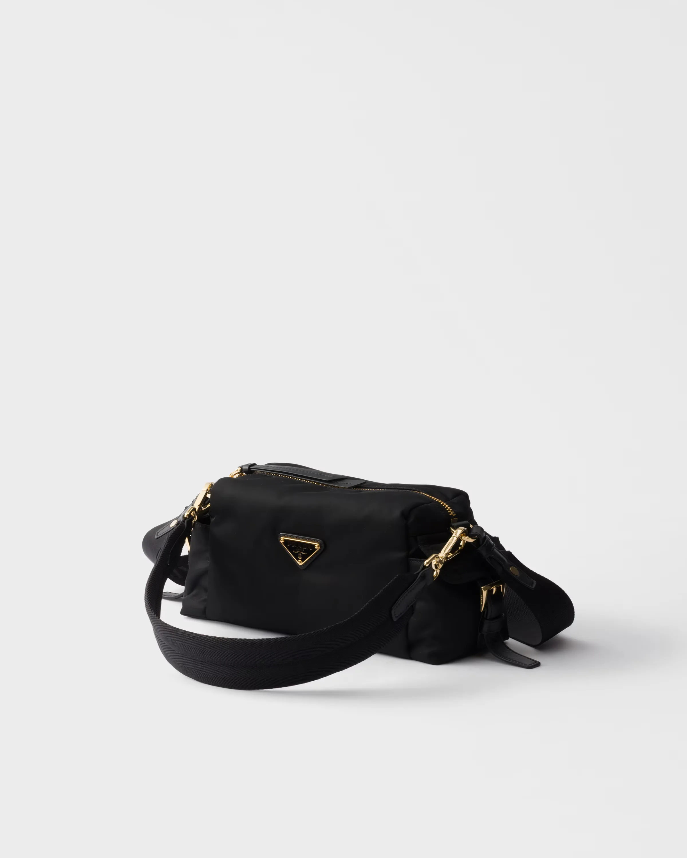 프라다 Prada Explore 스몰 Re-Nylon & 레더 숄더백 1BH232_RDLN_F0002_V_NOO
