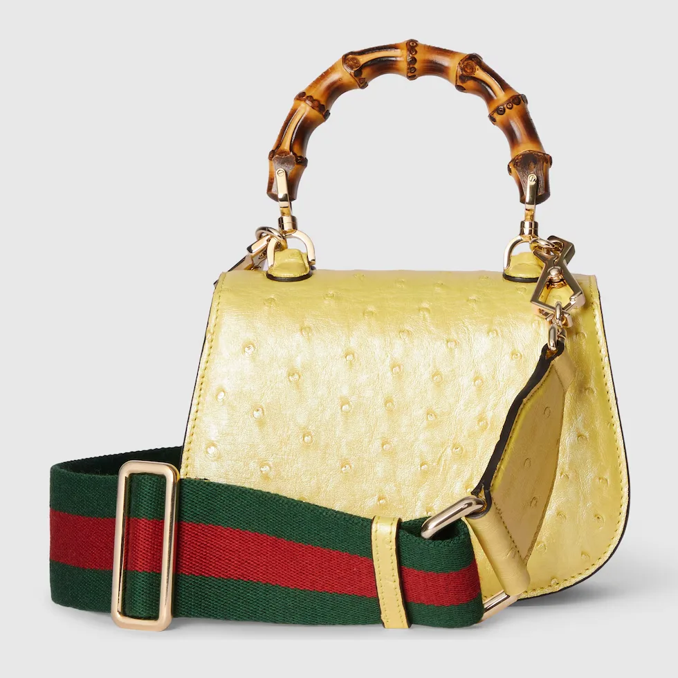 구찌 Gucci Bamboo 1947 오스트리치 미니백 686864EAA2F7441