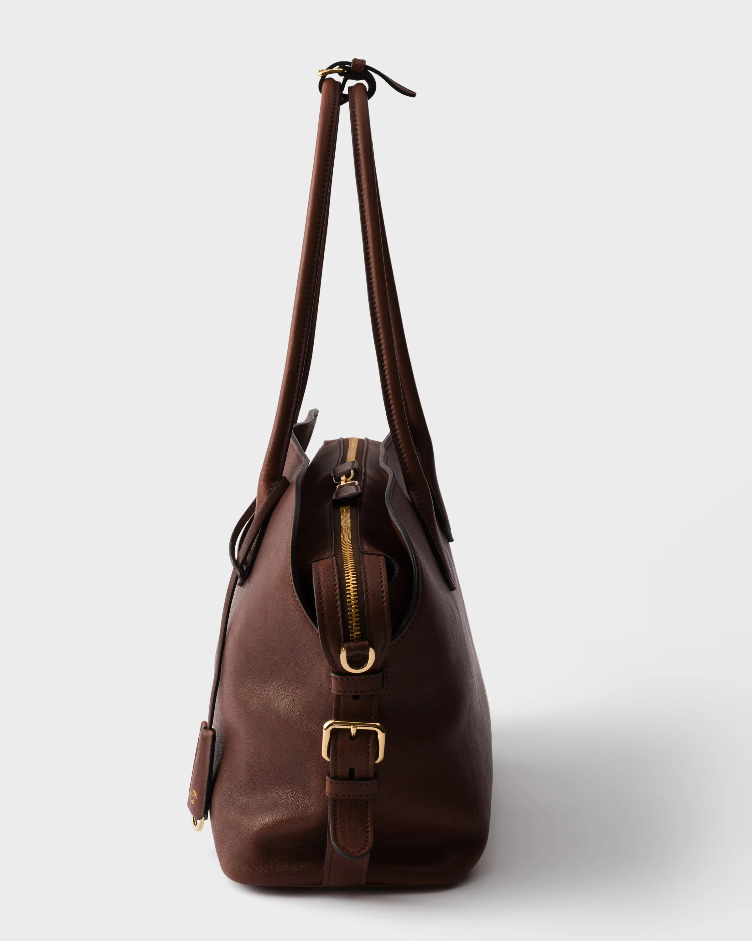 프라다 Prada Signet 라지 레더 토트백 1BG600_2HFQ_F0LU3_V_OOM