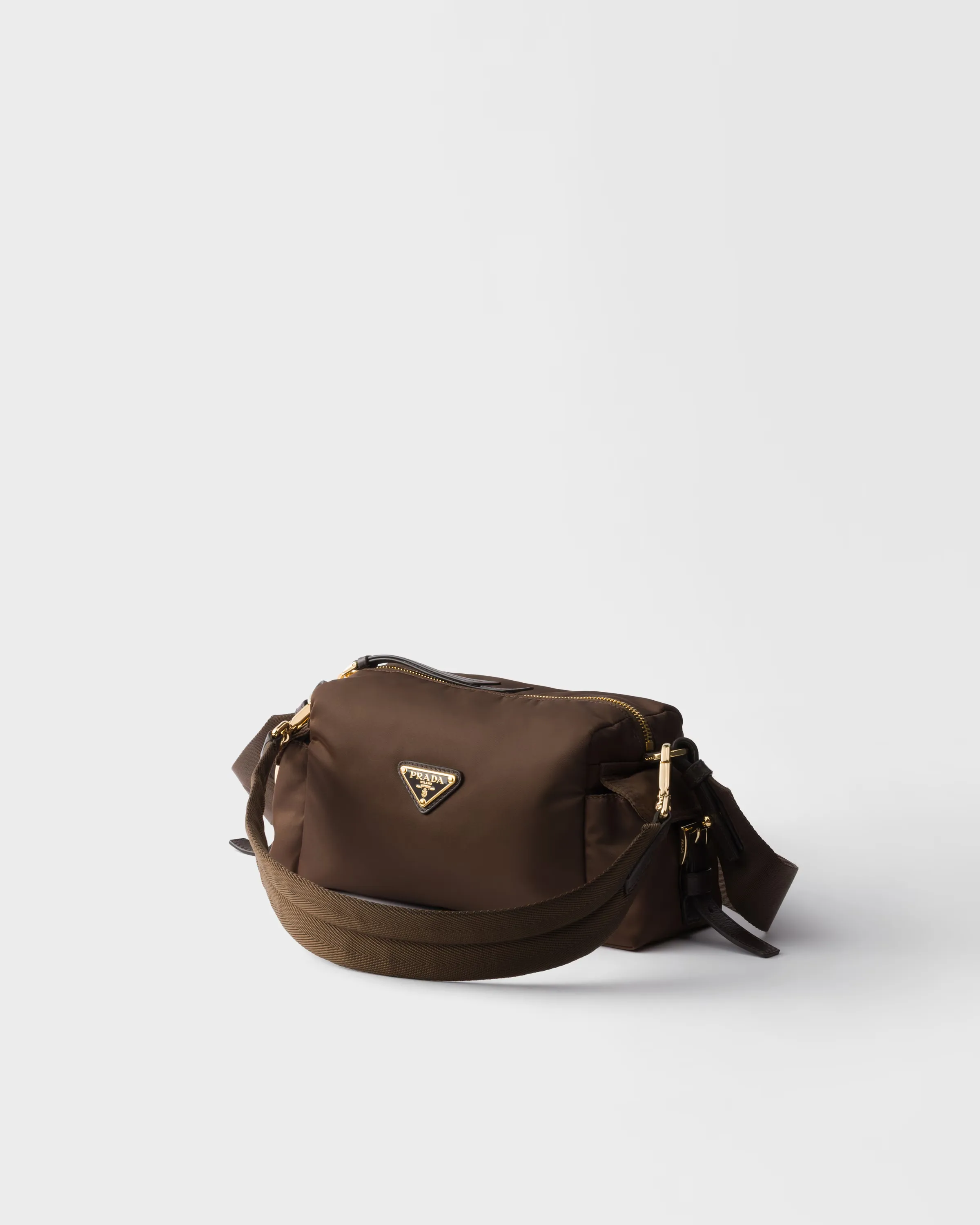 프라다 Prada Explore 스몰 Re-Nylon & 레더 숄더백 1BH232_RDLN_F0002_V_NOO
